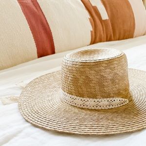 Rylee + Cru girls straw boater hat